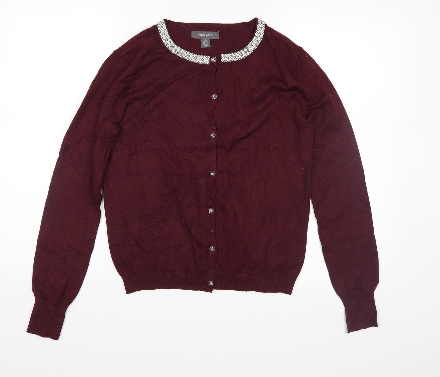 Primark Womens Purple  Knit Cardigan Jumper Size S