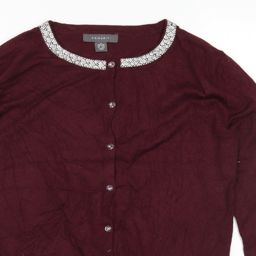 Primark Womens Purple  Knit Cardigan Jumper Size S