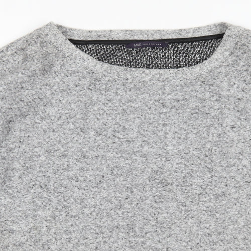 Marks and Spencer Womens Grey  Fleece Pullover Jumper Size 16