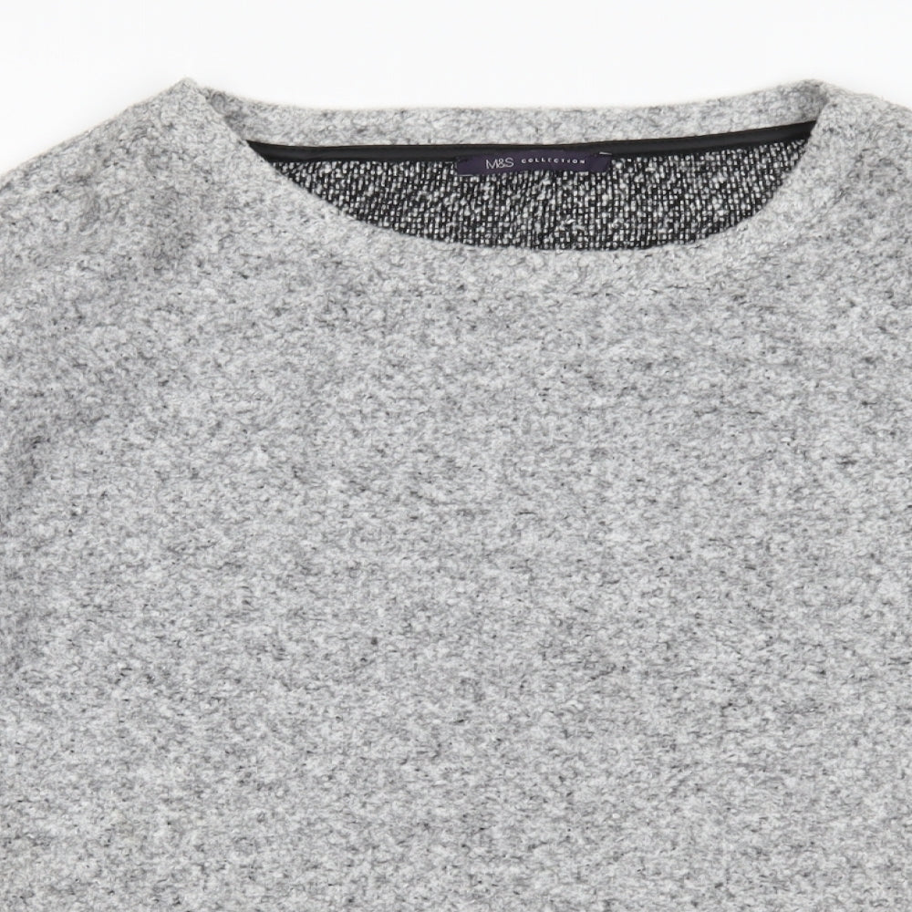 Marks and Spencer Womens Grey  Fleece Pullover Jumper Size 16