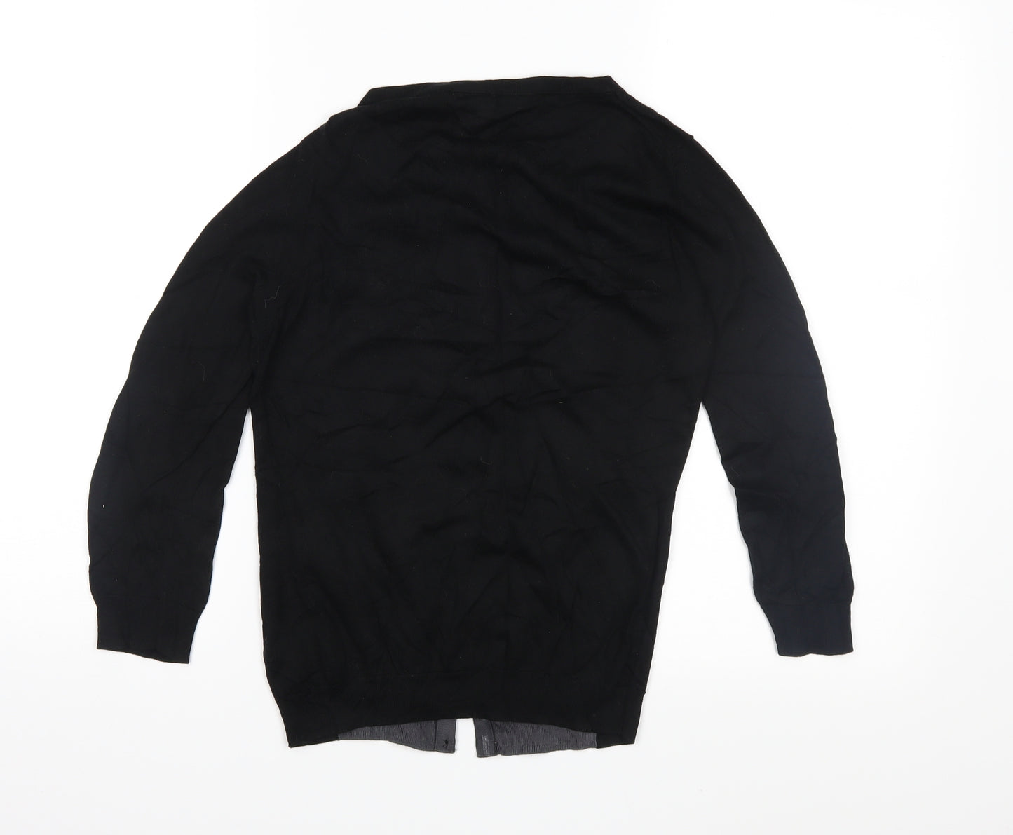 H&M Womens Black  Knit Cardigan Jumper Size XS