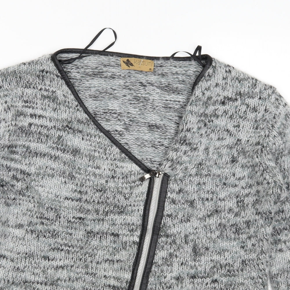 Katsumi  Womens Grey  Knit Cardigan Jumper Size M