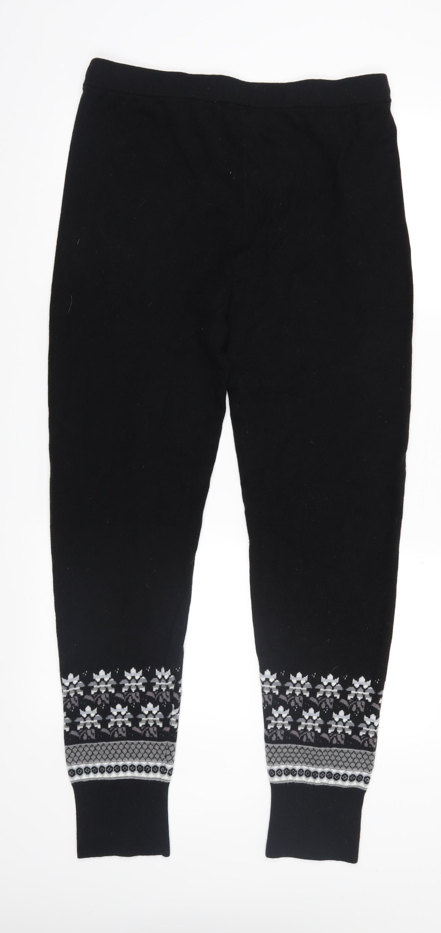 Gap Womens Black Fair Isle Knit Trousers  Size L L30 in