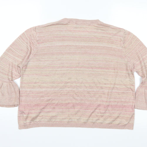 Per Una Womens Pink  Knit Pullover Jumper Size 18