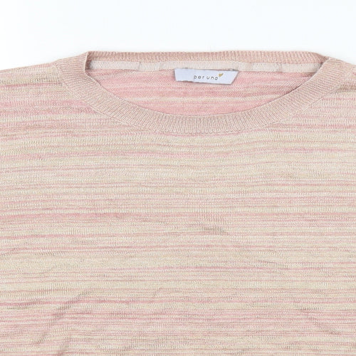 Per Una Womens Pink  Knit Pullover Jumper Size 18