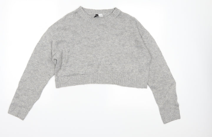 Divided Womens Grey Knit Pullover Jumper Size M