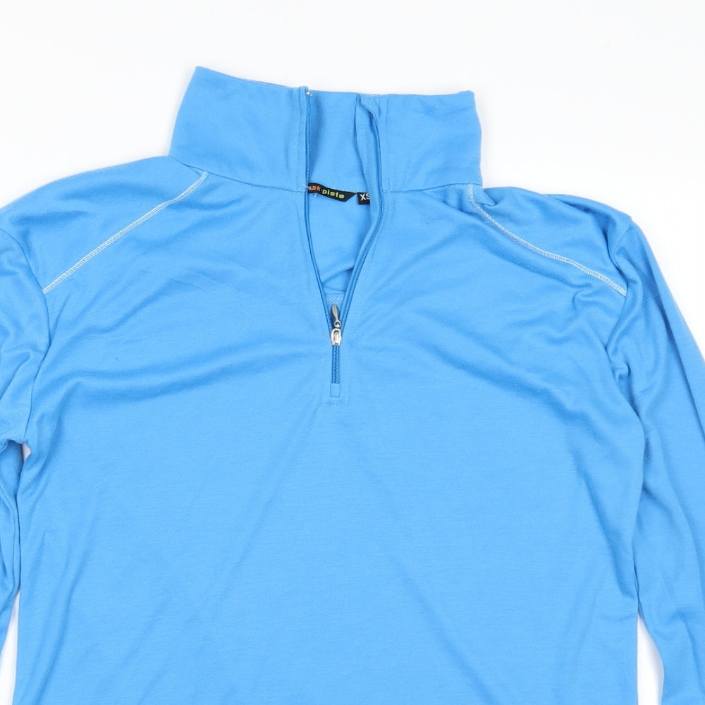 Manbi Womens Blue  Jersey Pullover Casual Size XS