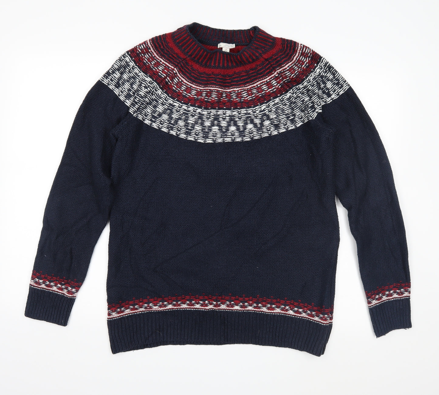 Gap Womens Blue Fair Isle Knit Pullover Jumper Size L