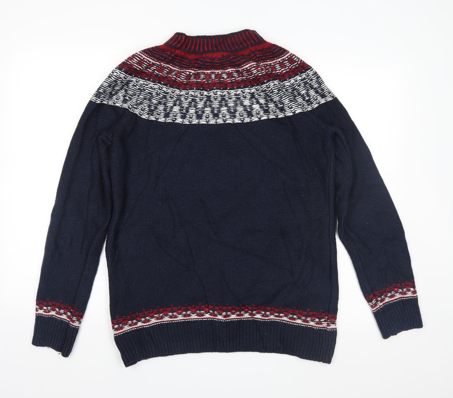 Gap Womens Blue Fair Isle Knit Pullover Jumper Size L