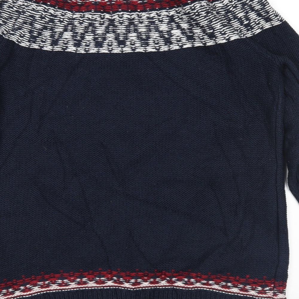 Gap Womens Blue Fair Isle Knit Pullover Jumper Size L