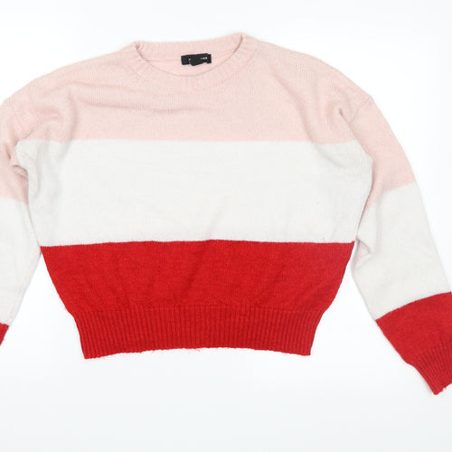 New Look Womens Pink  Knit Pullover Jumper Size M