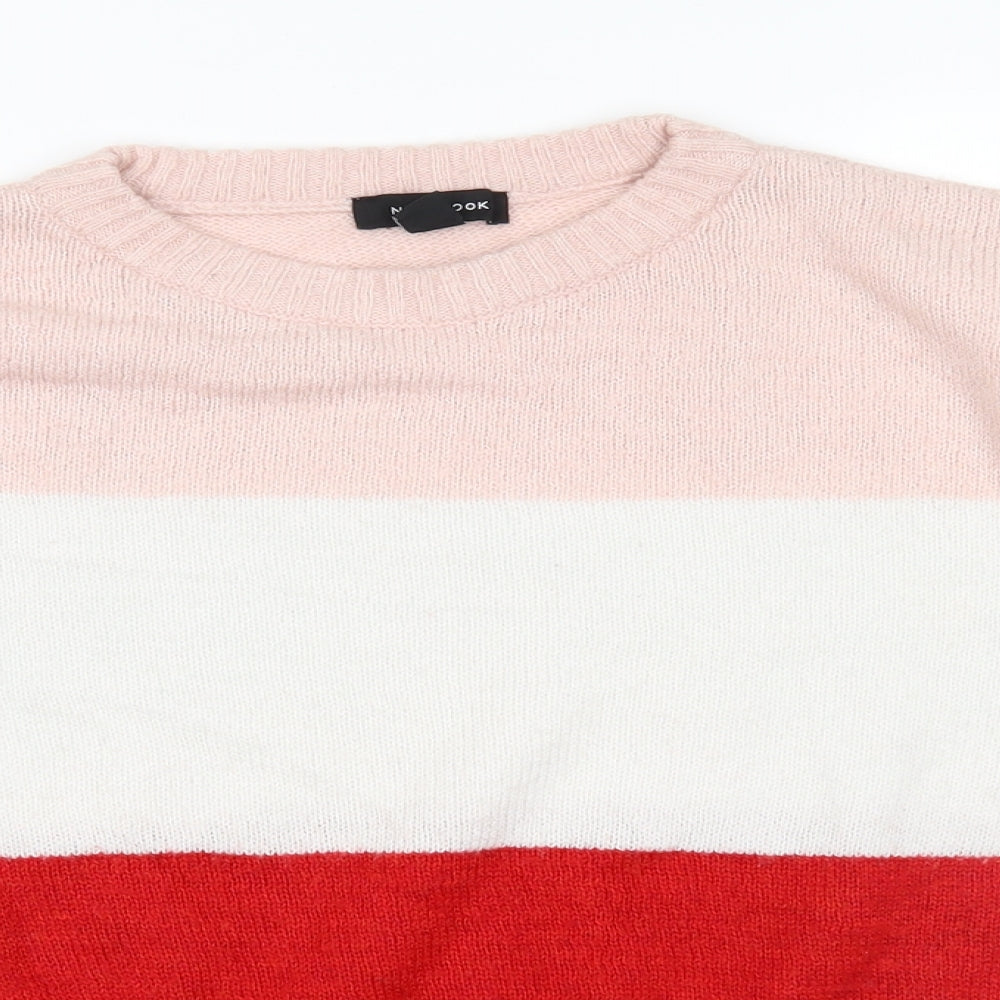New Look Womens Pink  Knit Pullover Jumper Size M