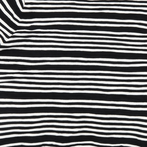 F&F Womens Black Striped Knit Pullover Jumper Size 18