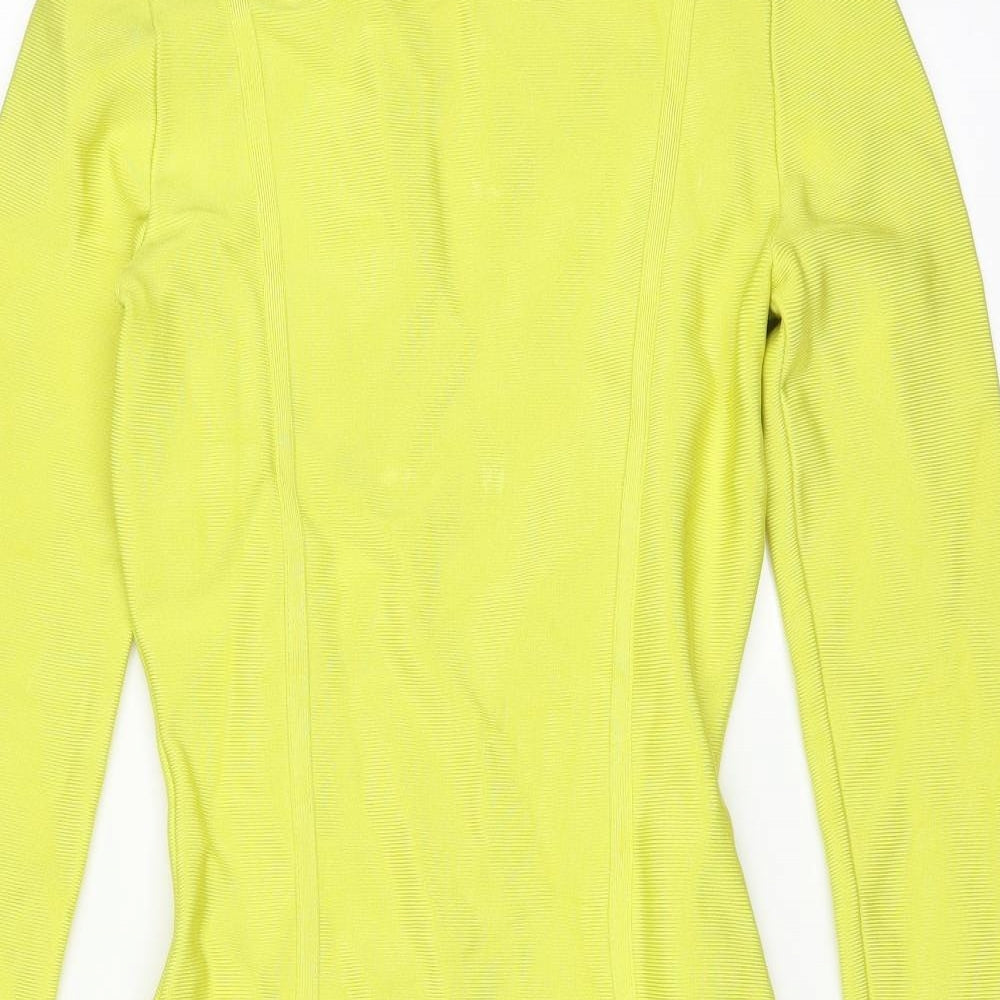 Celeb Boutique Womens Yellow   Bodycon  Size S