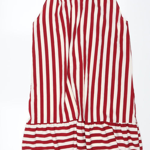 Preworn Womens Red Striped  Trapeze & Swing  Size S
