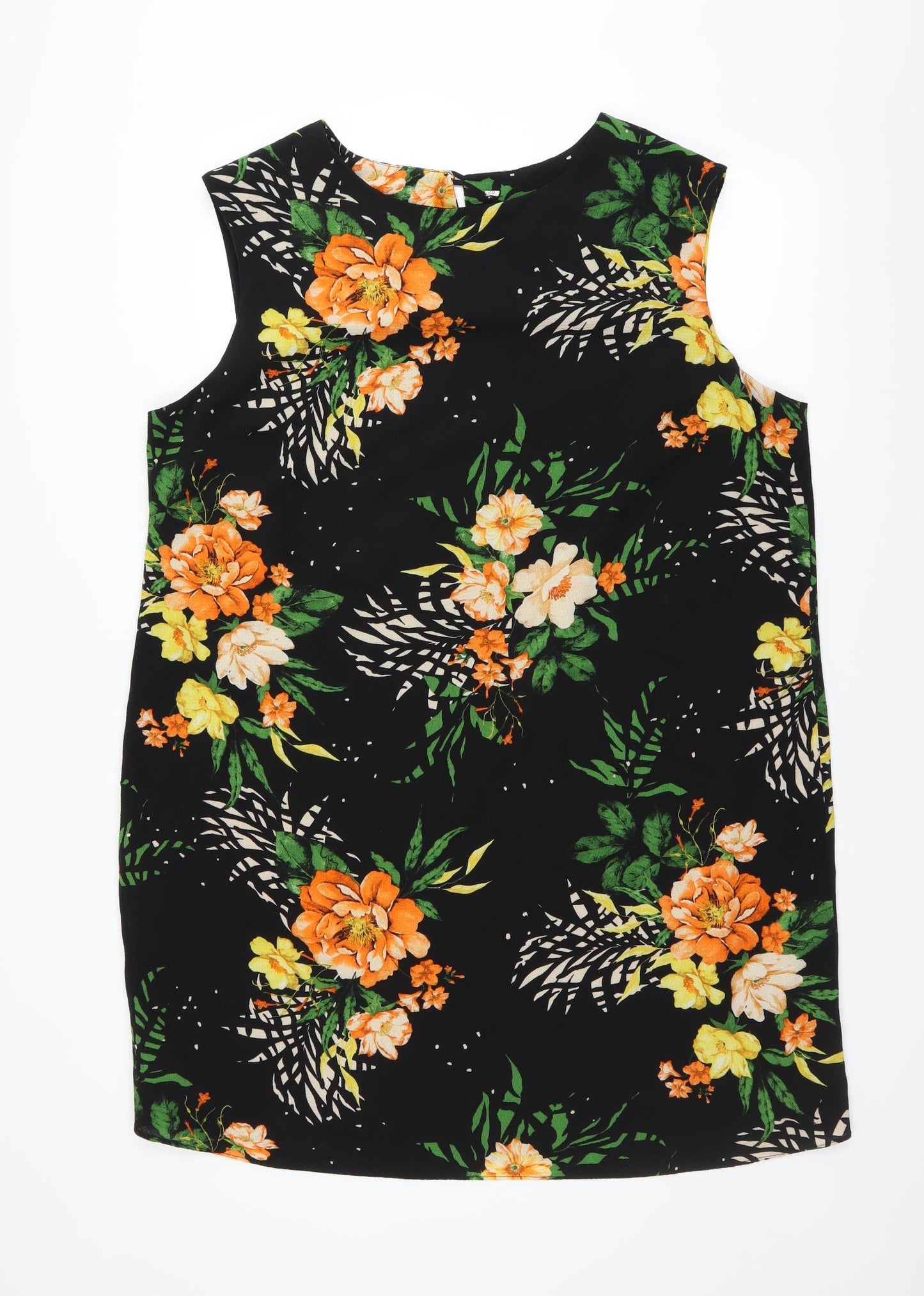 Roman Originals Womens Black Floral  Shift  Size 20