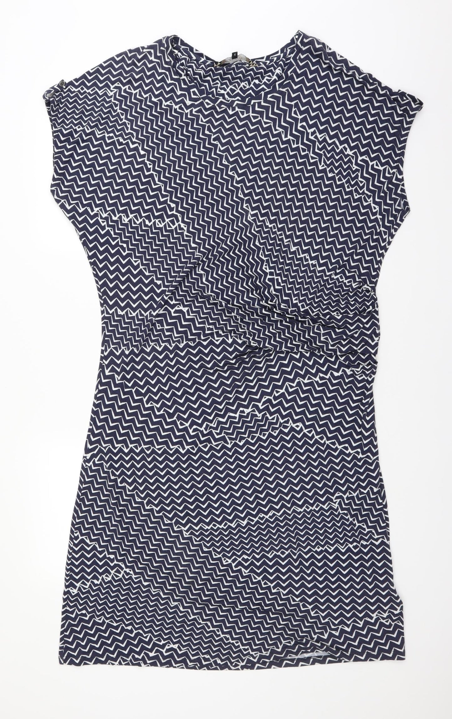 Ben De Lisi Womens Blue Geometric  Sheath  Size 20