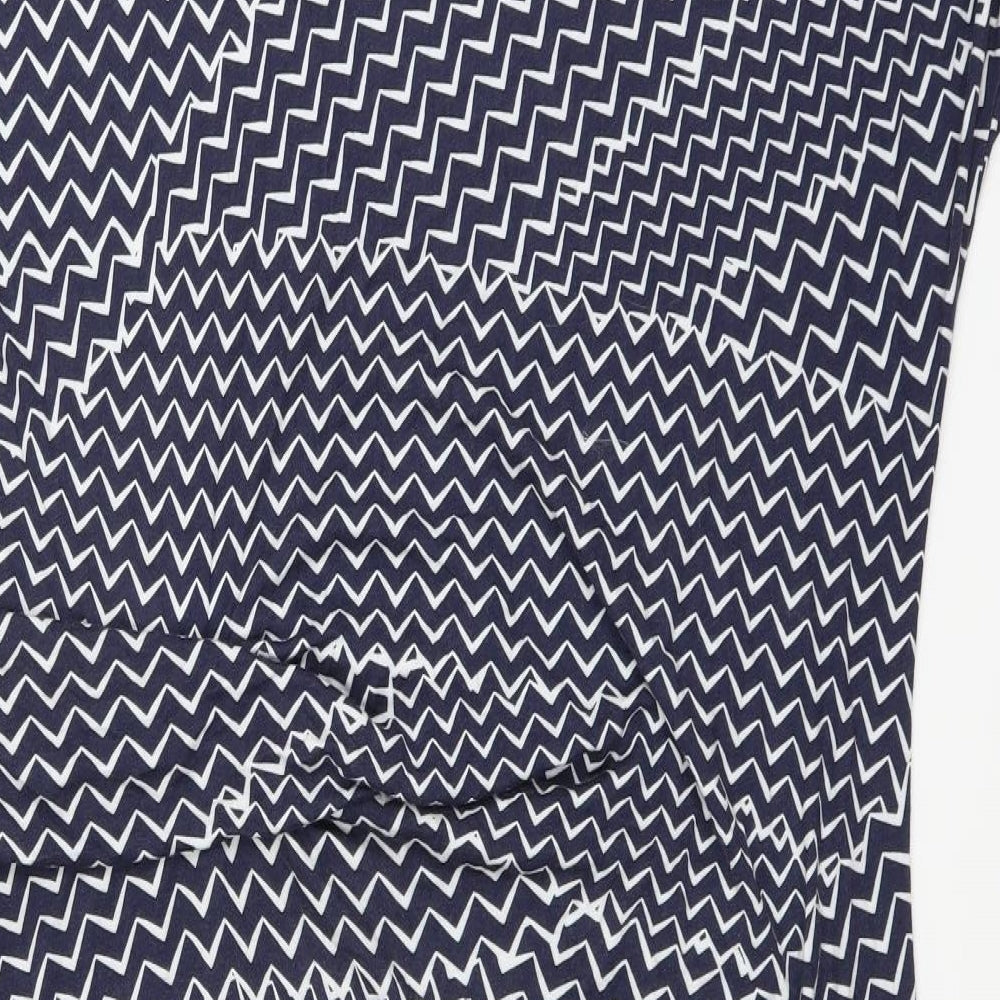 Ben De Lisi Womens Blue Geometric  Sheath  Size 20