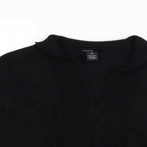 Thesis Womens Black   Cardigan Jumper Size XL