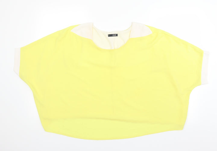 Quiz Womens Yellow Basic Blouse Size S
