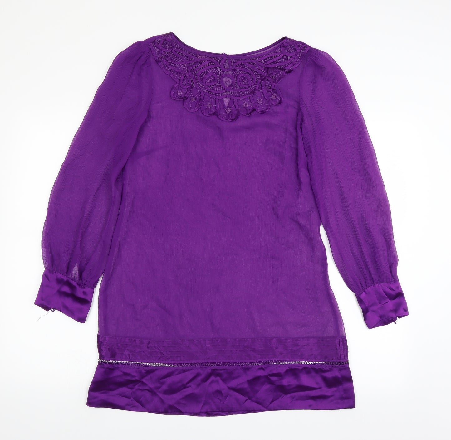 Monsoon Womens Purple   Shift  Size 10  - sheer