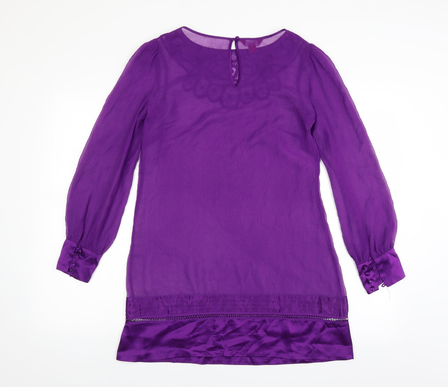 Monsoon Womens Purple   Shift  Size 10  - sheer