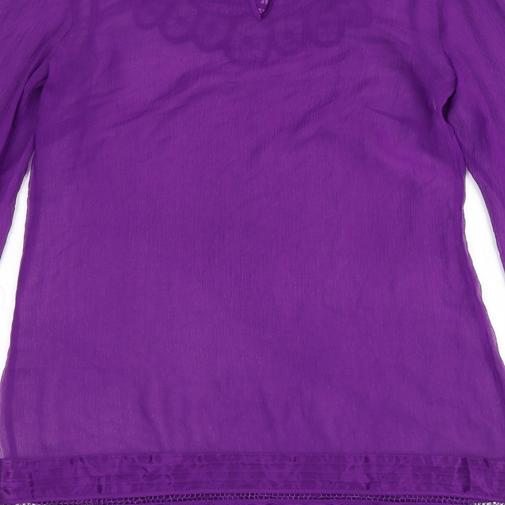 Monsoon Womens Purple   Shift  Size 10  - sheer
