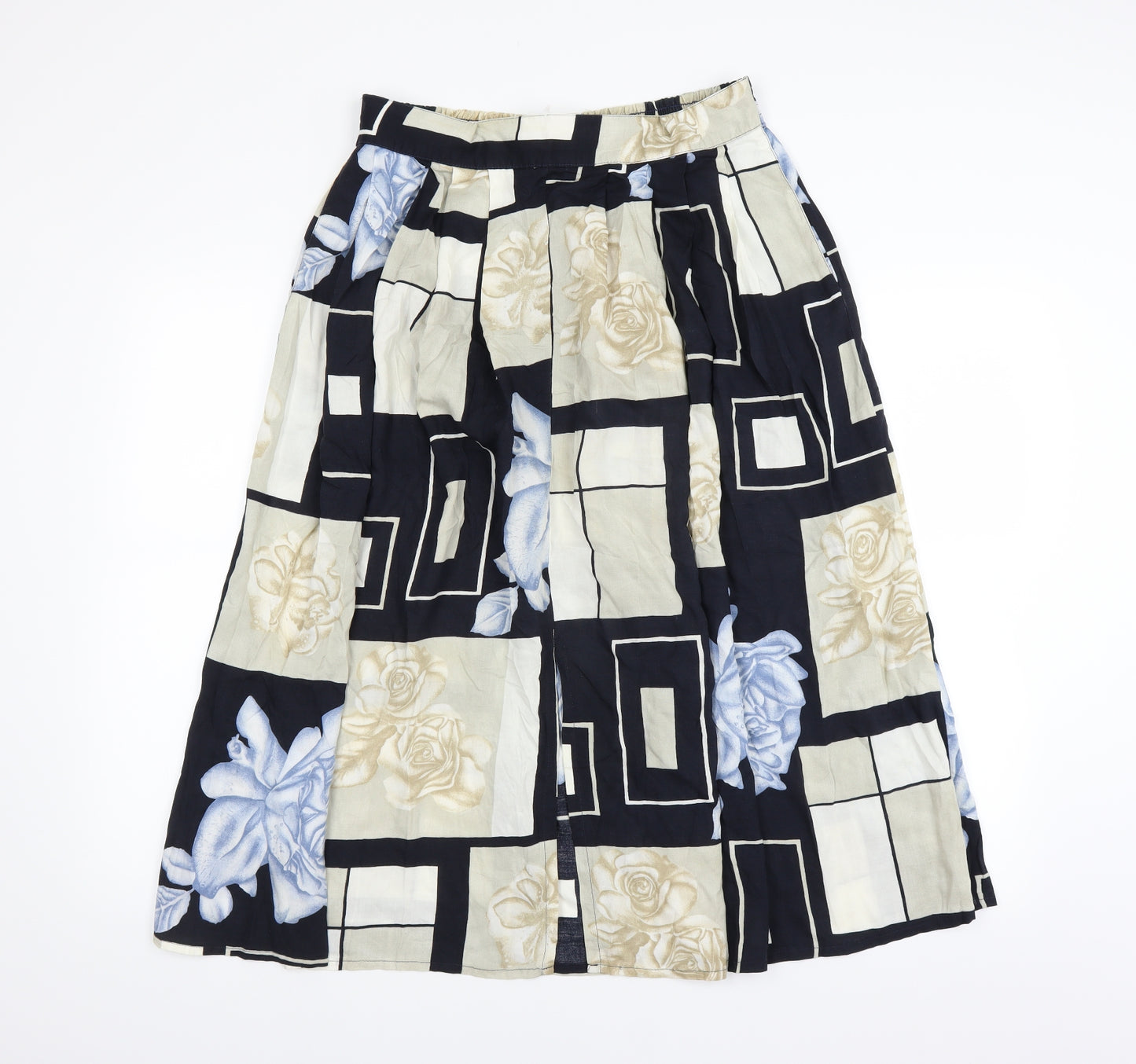 Studio Dee Womens Blue Floral  A-Line Skirt Size 18