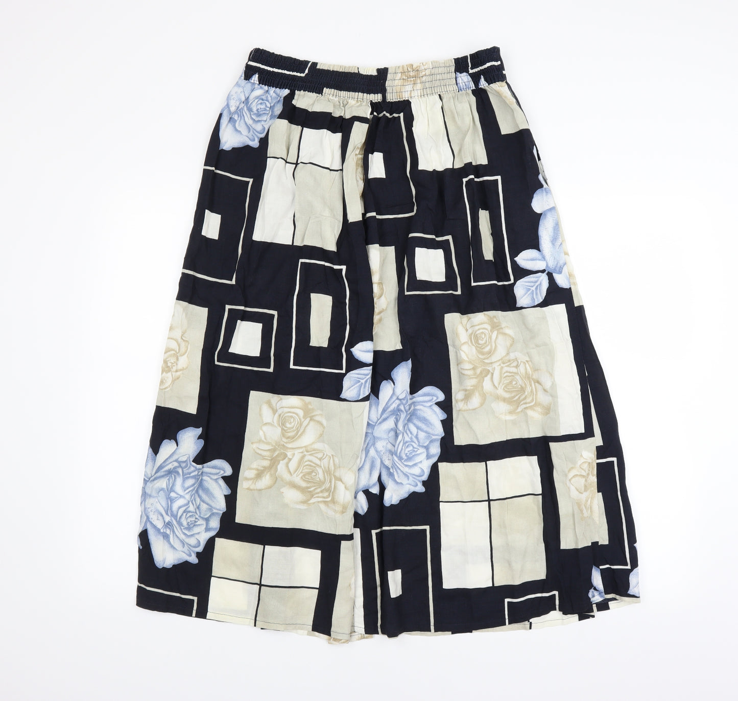 Studio Dee Womens Blue Floral  A-Line Skirt Size 18