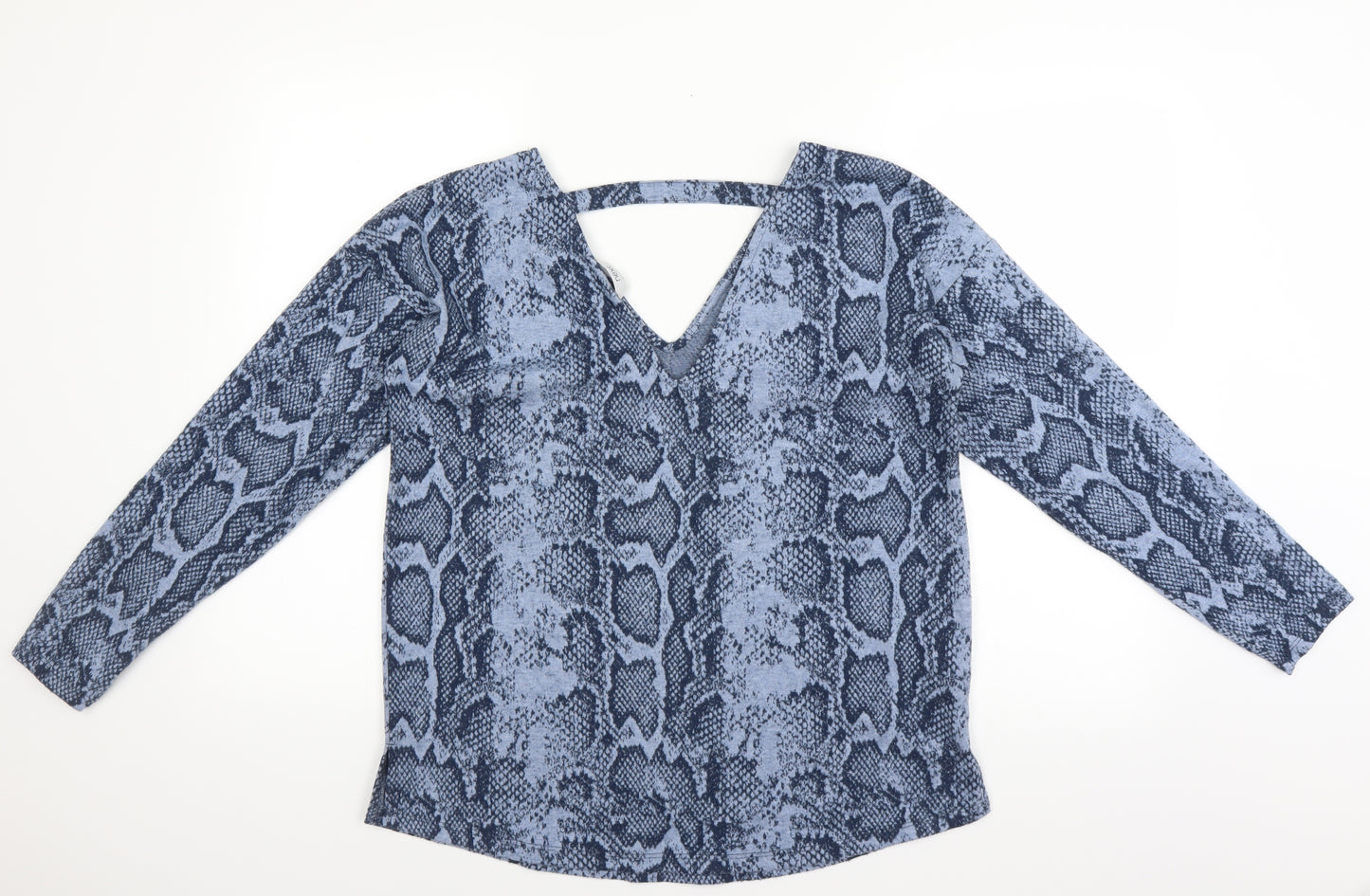 NEXT Womens Blue Animal Print  Pullover Jumper Size 12