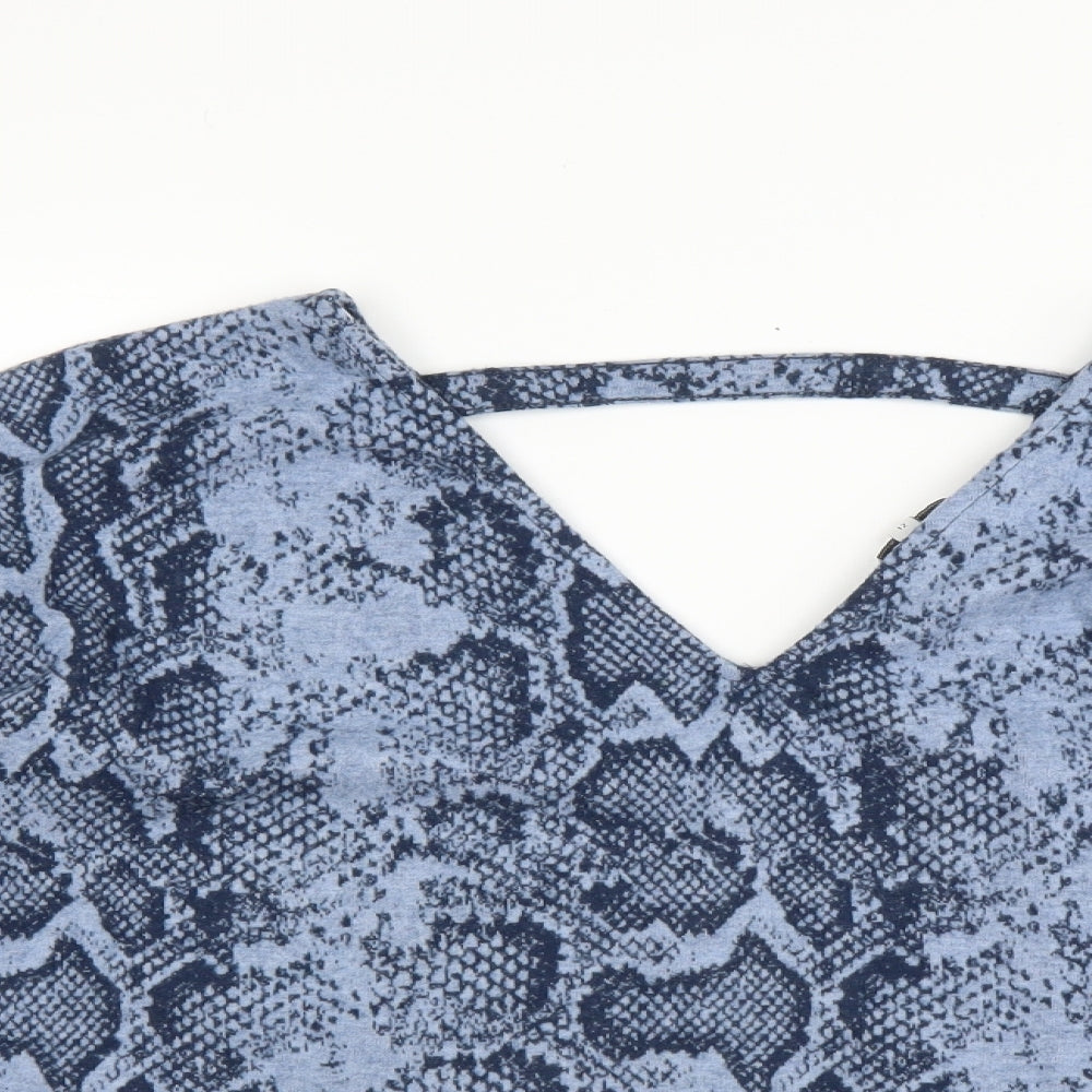 NEXT Womens Blue Animal Print  Pullover Jumper Size 12