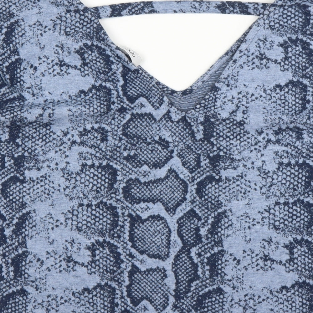 NEXT Womens Blue Animal Print  Pullover Jumper Size 12