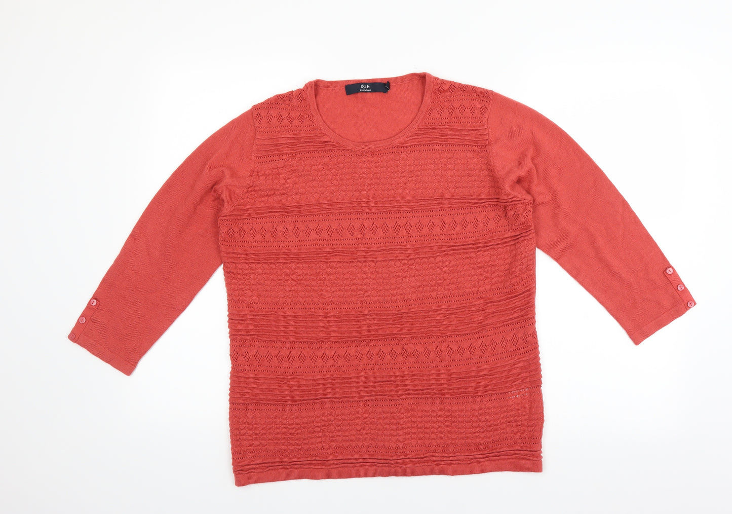 ISLE Womens Pink   Pullover Jumper Size M