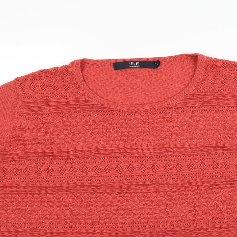 ISLE Womens Pink   Pullover Jumper Size M