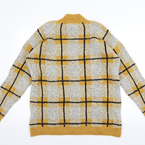 Matalan Womens Yellow Plaid  Pullover Jumper Size L