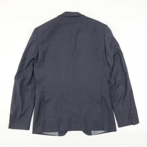 Cedar Wood State Mens Blue   Jacket Suit Jacket Size 38