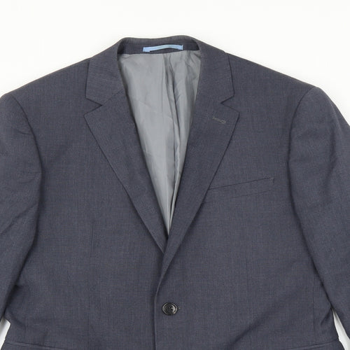 Cedar Wood State Mens Blue   Jacket Suit Jacket Size 38