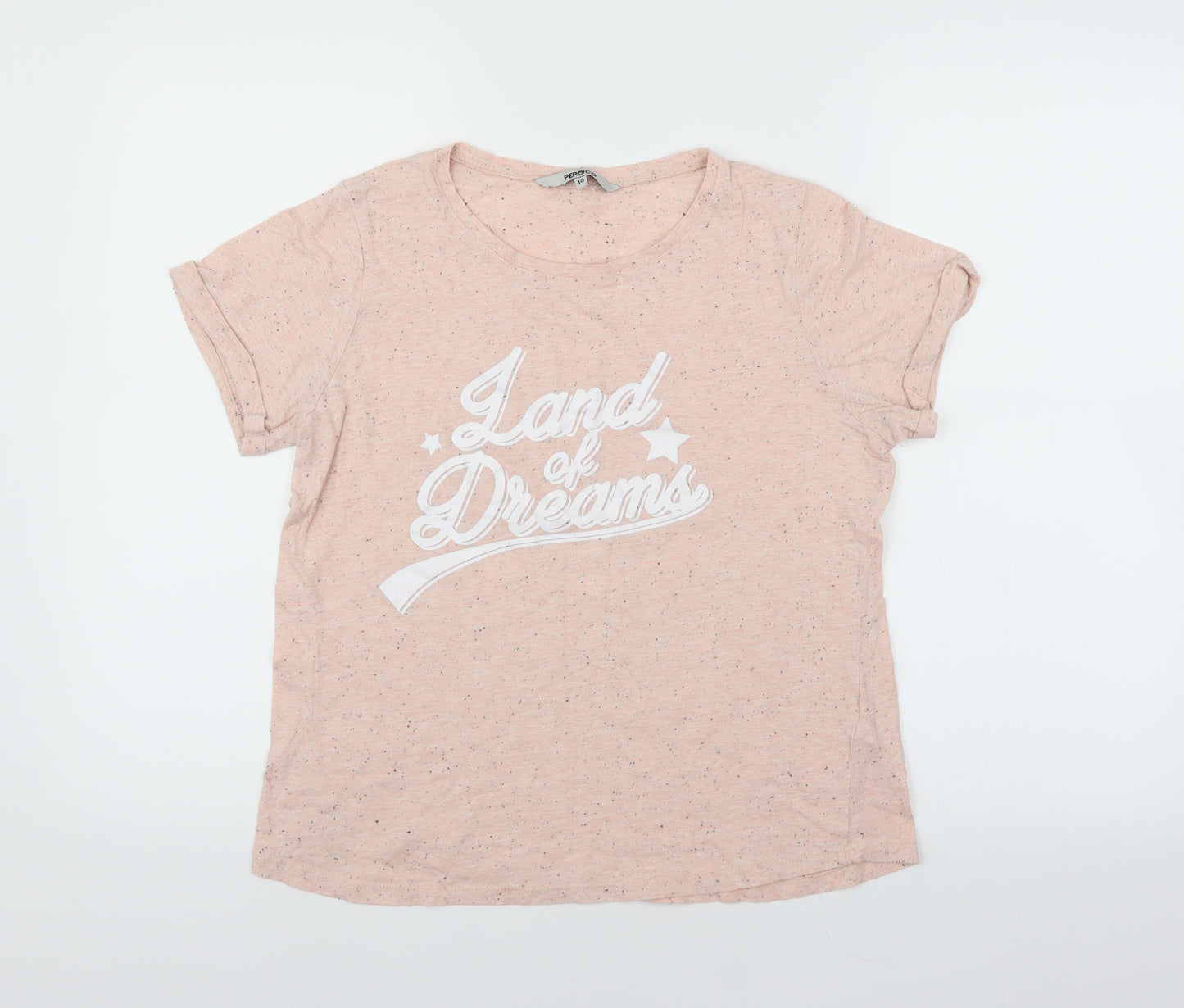 Pep & Co Womens Pink   Basic T-Shirt Size 14