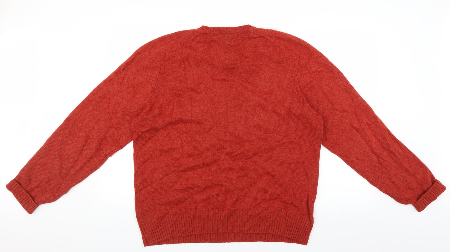 Daniel Cremieux Mens Orange   Pullover Jumper Size L