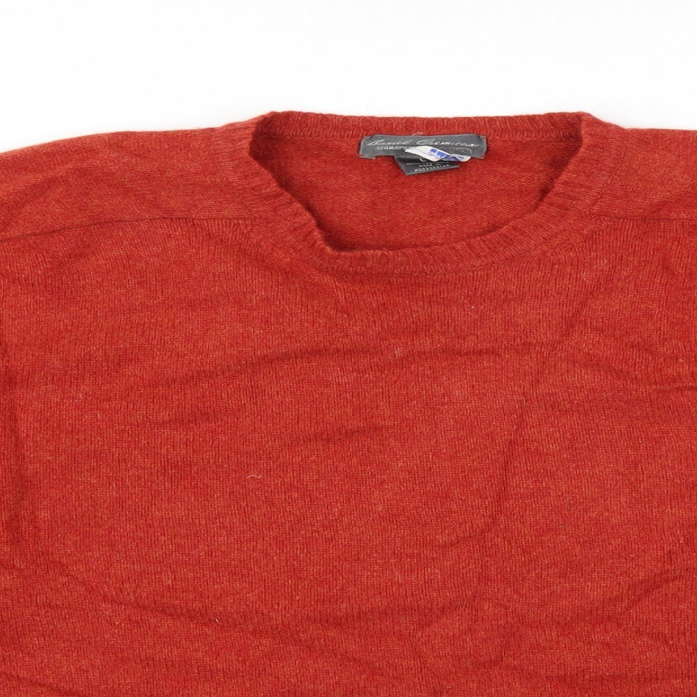 Daniel Cremieux Mens Orange   Pullover Jumper Size L