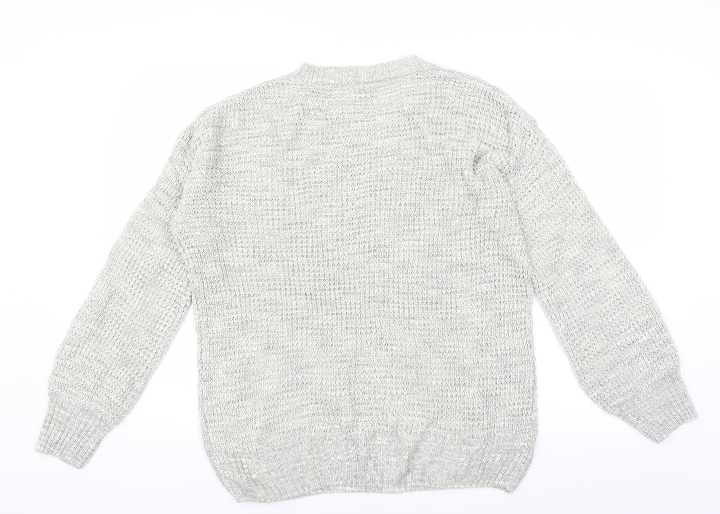 Matalan Womens Grey   Pullover Jumper Size L  - ribbon detail