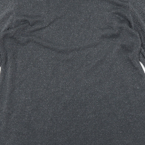 Sainsburys Womens Grey   Jumper Dress  Size 12  - ruffled sleeve detail