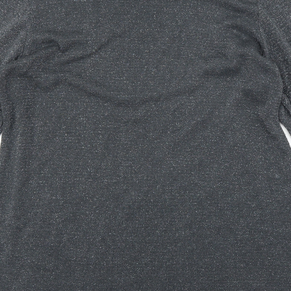 Sainsburys Womens Grey   Jumper Dress  Size 12  - ruffled sleeve detail