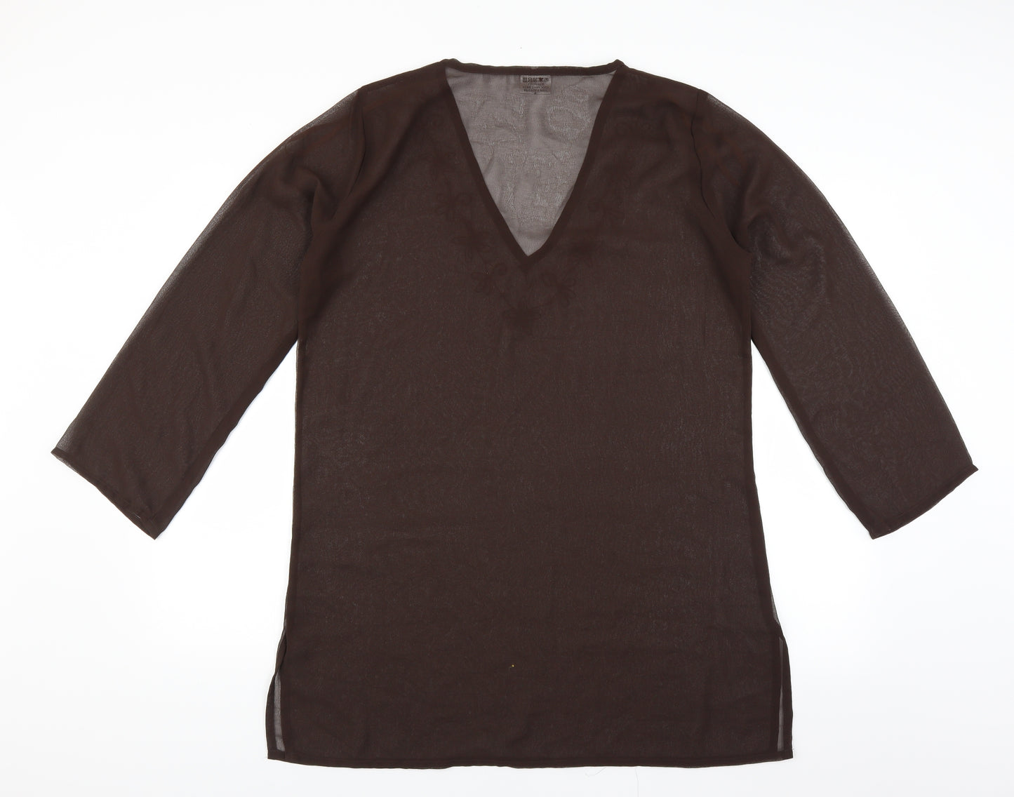 long beach Womens Brown   Shift  Size M  - sheer beach cover up