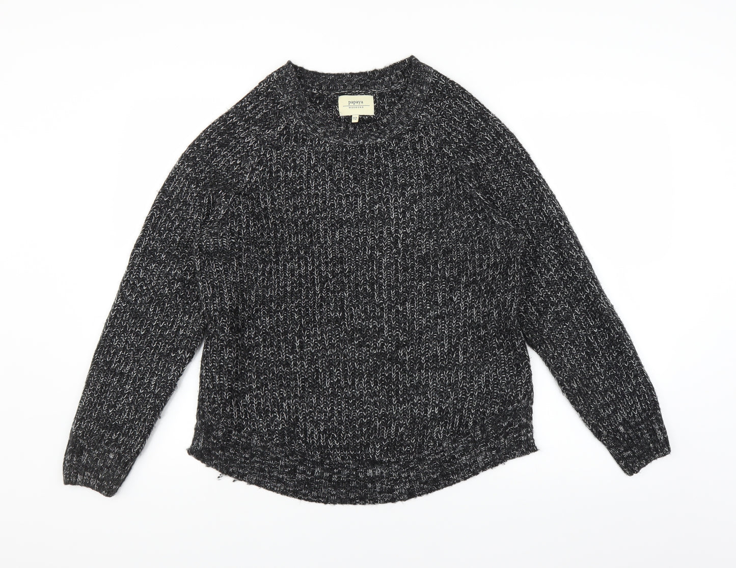 Papaya Womens Black   Pullover Jumper Size 12