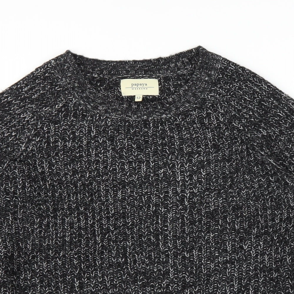 Papaya Womens Black   Pullover Jumper Size 12