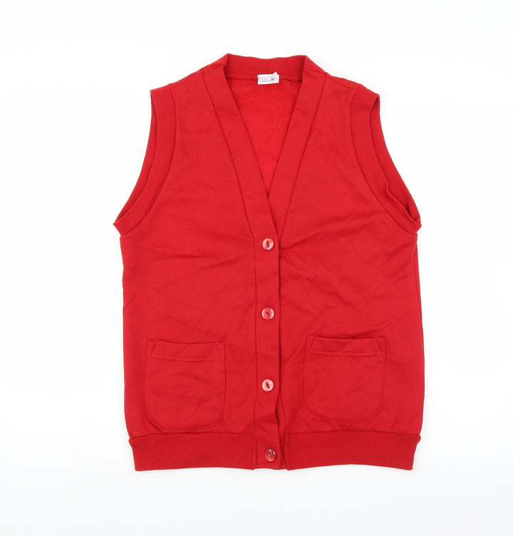 Preworn Womens Red   Cardigan Sweatshirt Size S