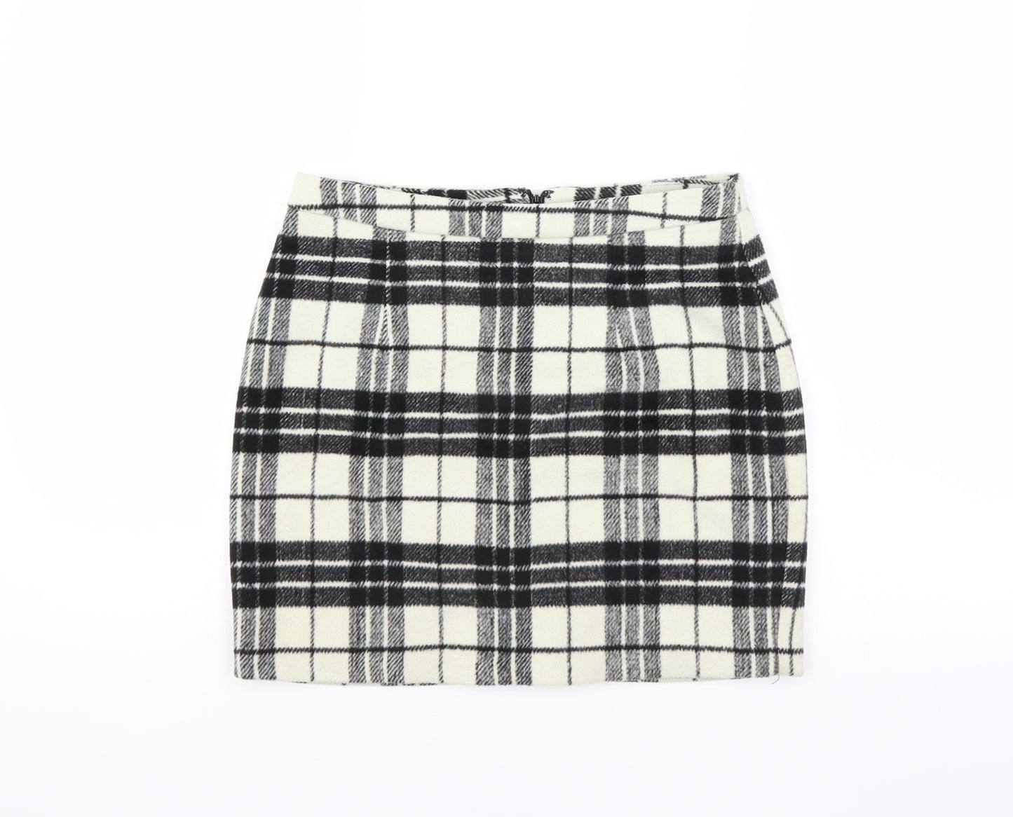 Primark Womens Beige Plaid  A-Line Skirt Size 10