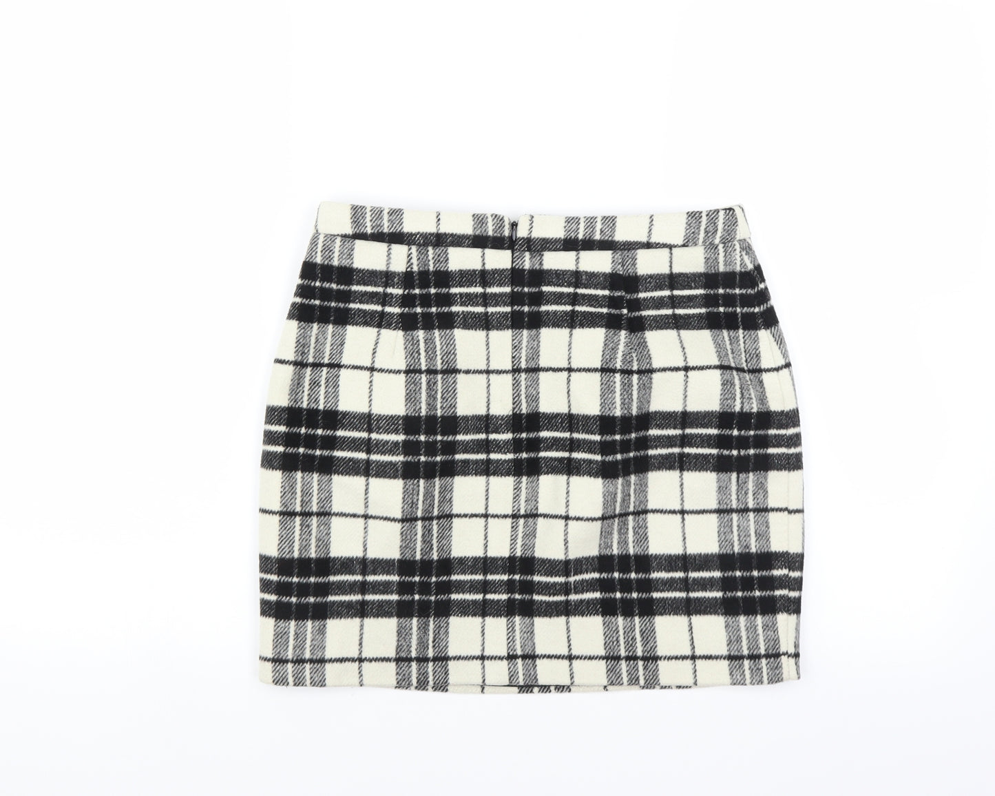 Primark Womens Beige Plaid  A-Line Skirt Size 10