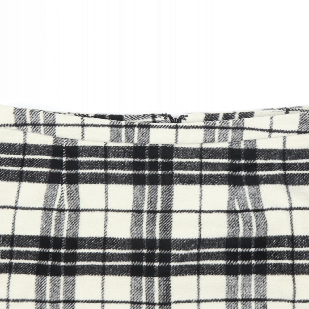 Primark Womens Beige Plaid  A-Line Skirt Size 10